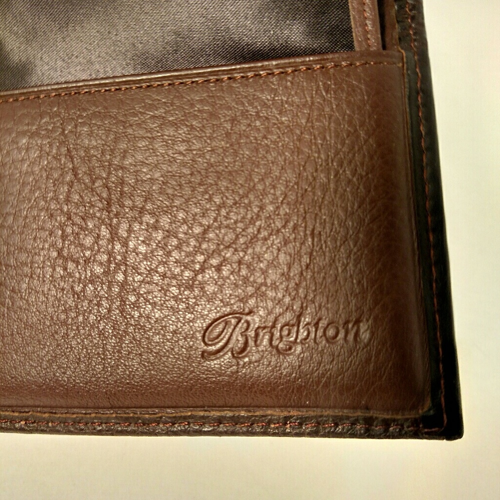 Brighton Brown Vintage  Weaved Leather Wallet - Picture 6 of 8
